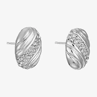 Monet Jewelry Glass 19mm Oval Stud Earrings