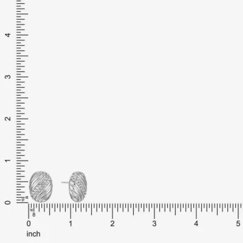 Monet Jewelry Glass 19mm Oval Stud Earrings