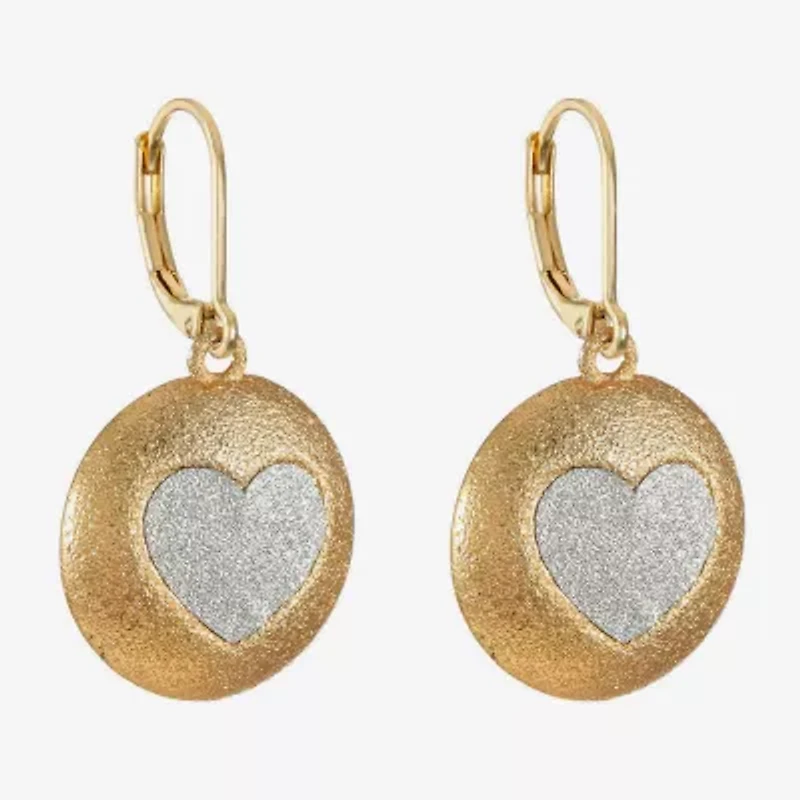 Monet Jewelry Womens Heart Drop Earrings