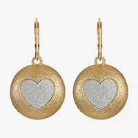 Monet Jewelry Womens Heart Drop Earrings
