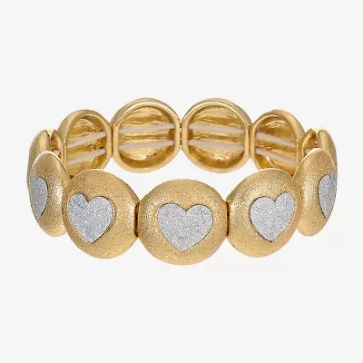 Monet Jewelry Womens Heart Stretch Bracelet