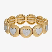 Monet Jewelry Womens Heart Stretch Bracelet