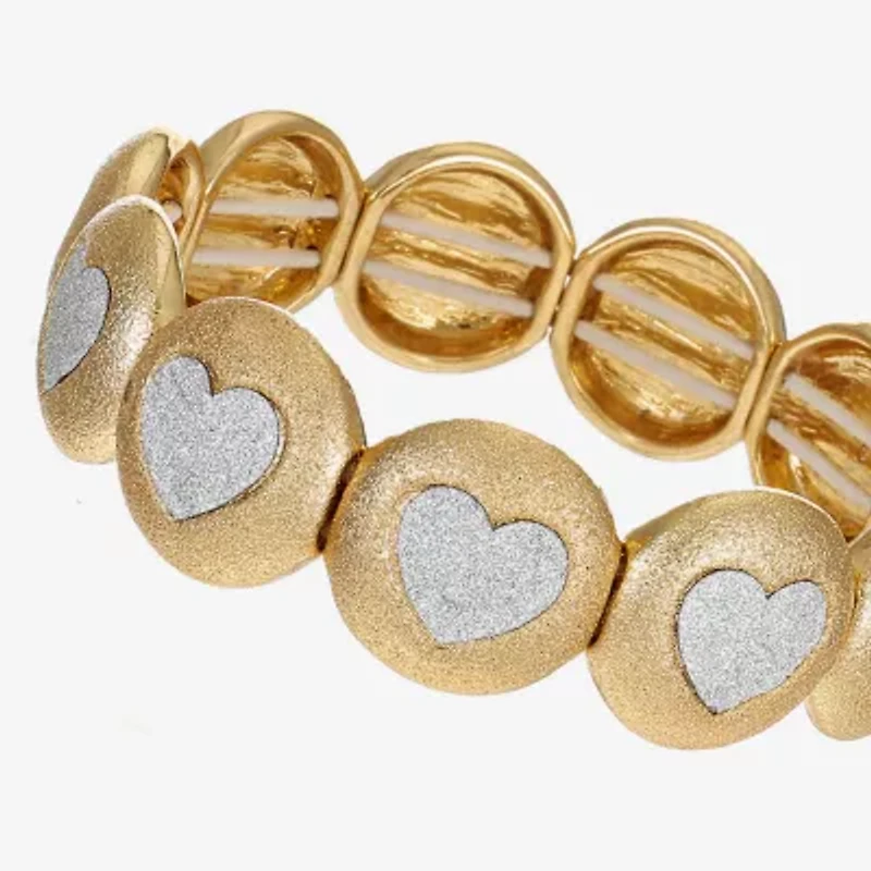 Monet Jewelry Womens Heart Stretch Bracelet