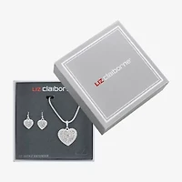 Liz Claiborne Womens Glass Heart 2-pc. Jewelry Set