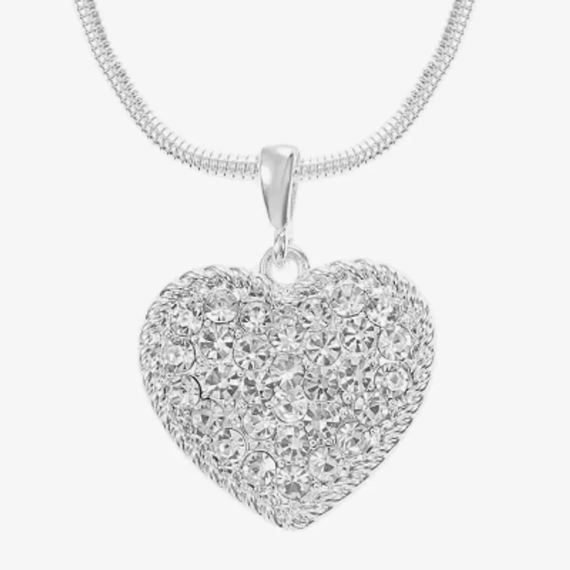 Liz Claiborne Womens Glass Heart 2-pc. Jewelry Set