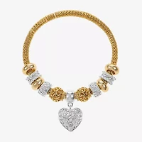 Liz Claiborne Womens Glass Heart Stretch Bracelet