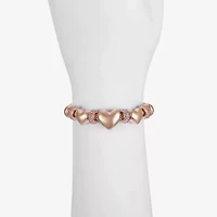 Liz Claiborne Womens Glass Heart Stretch Bracelet