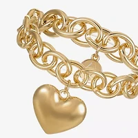 Liz Claiborne Womens Heart Stretch Bracelet
