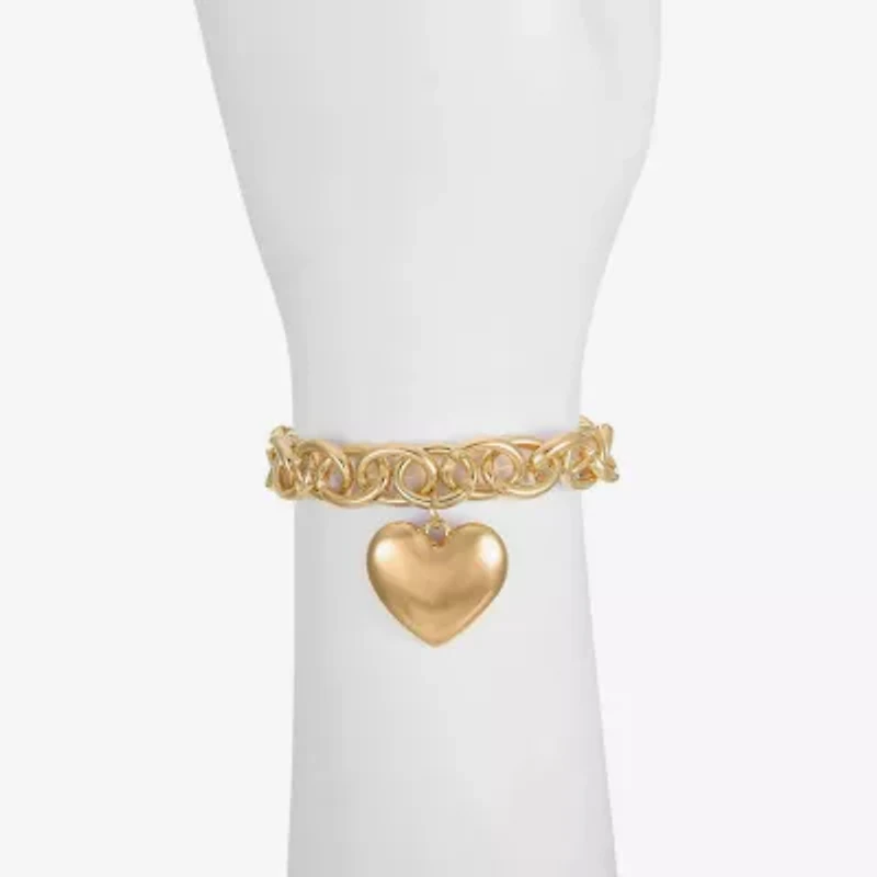Liz Claiborne Womens Heart Stretch Bracelet