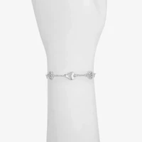 Liz Claiborne Womens Glass Heart Strand Bracelet
