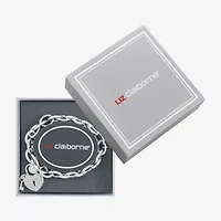 Liz Claiborne Womens Glass Heart Stretch Bracelet