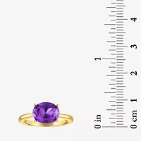 Gemstone 14K Gold Over Silver Oval Solitaire Cocktail Ring