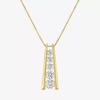 (G-H, Si2-I1) Womens 2 CT. T.W. Lab Grown White Diamond 10K Gold 18 Inch Pendant Necklace