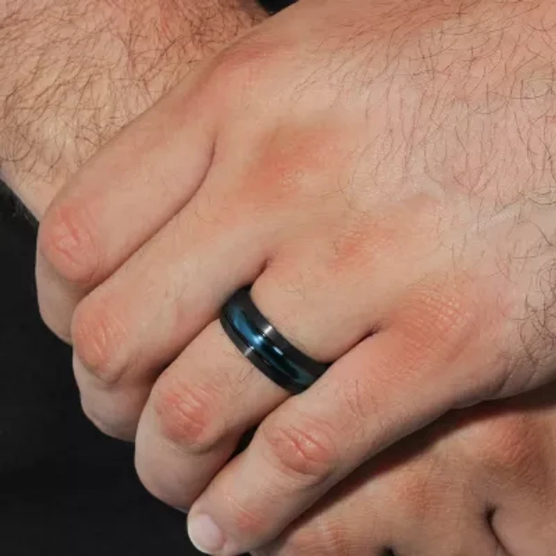 Mens 8MM Tungsten Wedding Band