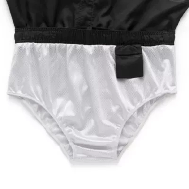 Burnside Mens Drawstring Waist Striped Swim Shorts