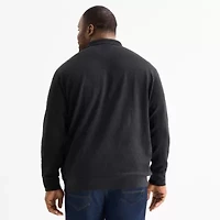 Shaquille O'Neal XLG Mens High Neck Long Sleeve Big and Tall Quarter-Zip Pullover