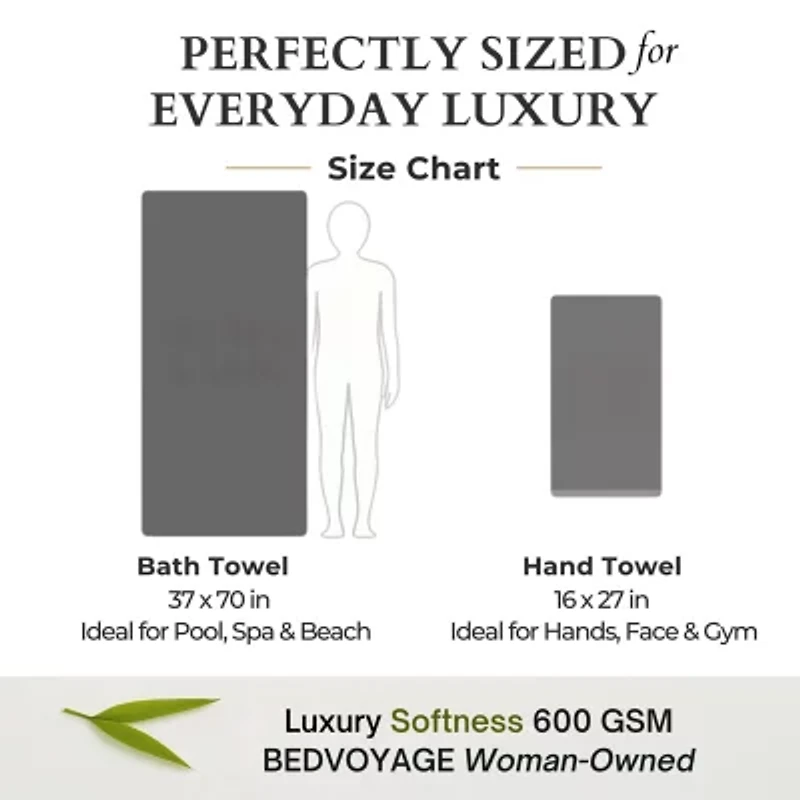 Bedvoyage 3-pc. Solid Bath Towel Set