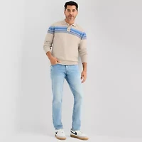 St. John's Bay Mens Long Sleeve Button Polo Sweater