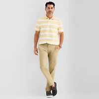 St. John's Bay Essential Striped Oxford Mens Classic Fit Short Sleeve Polo Shirt
