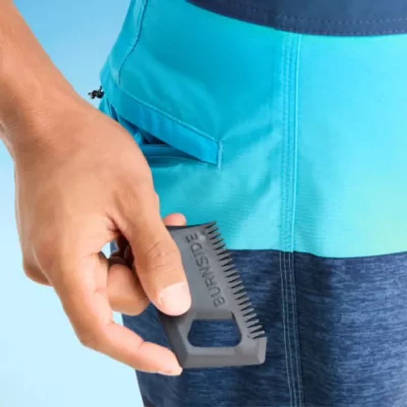 Burnside Mens Quick Dry Striped Board Shorts