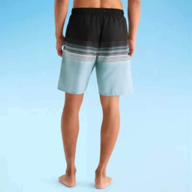 Burnside Mens Drawstring Waist Striped Swim Shorts