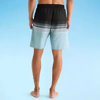 Burnside Mens Drawstring Waist Striped Swim Shorts
