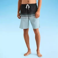 Burnside Mens Drawstring Waist Striped Swim Shorts