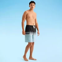 Burnside Mens Drawstring Waist Striped Swim Shorts