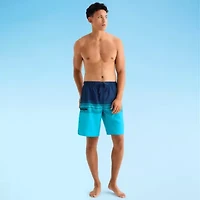 Burnside Mens Drawstring Waist Striped Swim Shorts