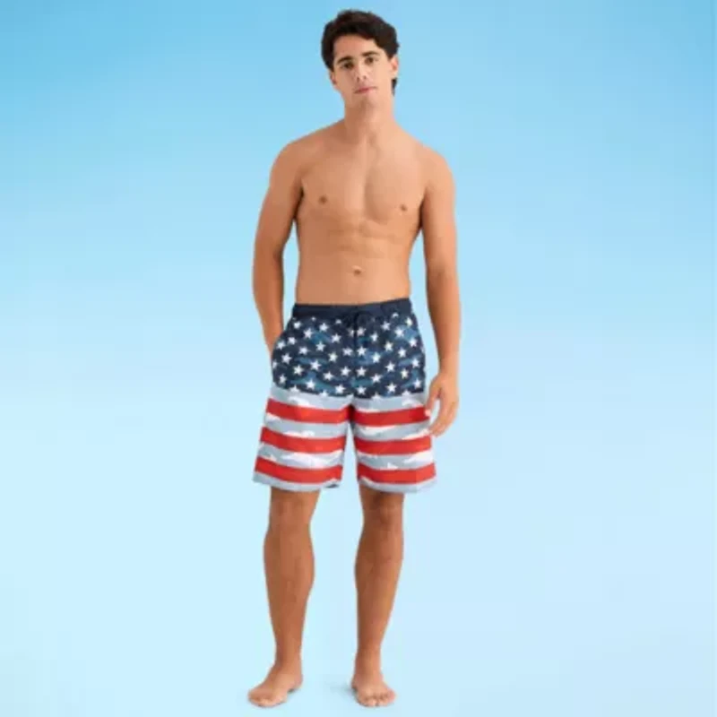 Burnside Mens Drawstring Waist Holiday Swim Shorts