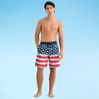 Burnside Mens Drawstring Waist Holiday Swim Shorts