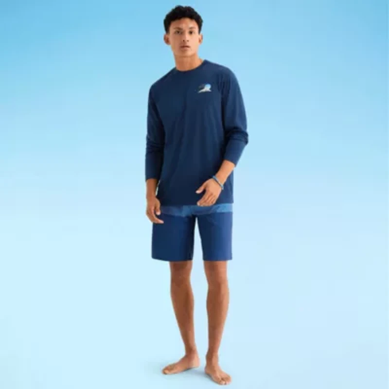 Burnside Mens Crew Neck Long Sleeve Quick Dry T-Shirt