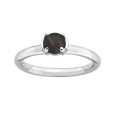 Personally Stackable Genuine Tiger's Eye Ring