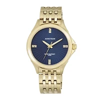 Armitron® All-Sport® Mens Crystal-Accent Gold-Tone Stainless Steel Watch 20/5086BLGP