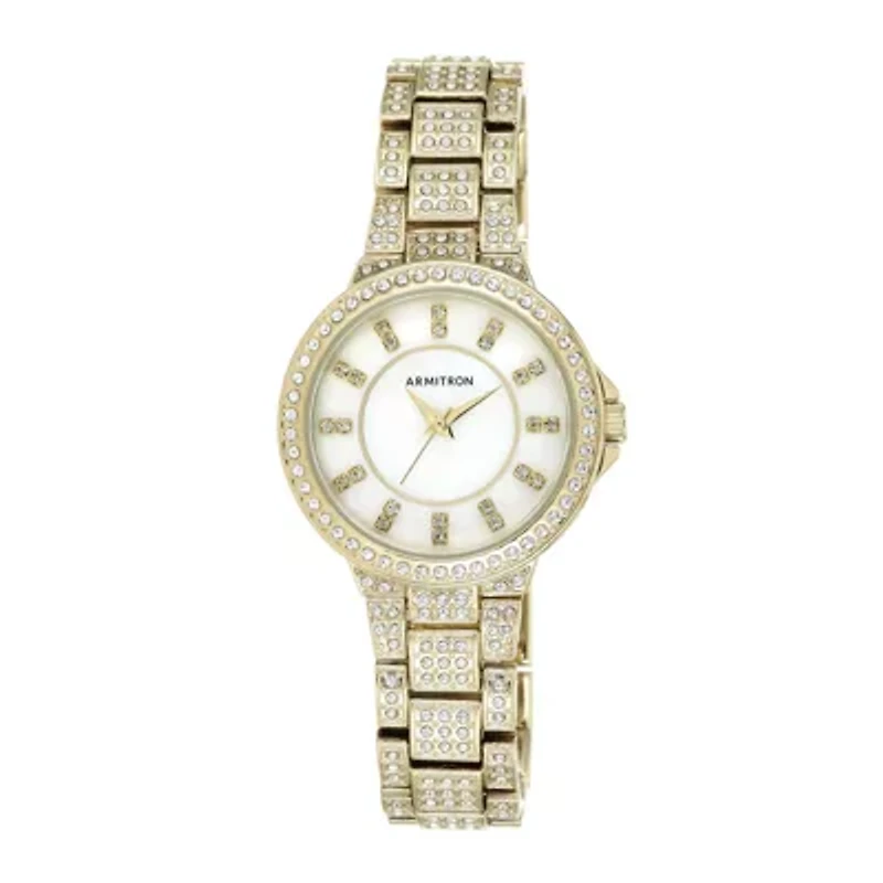 Armitron® Now® Womens Gold-Tone Crystal Accent Watch 75/5317MPGP