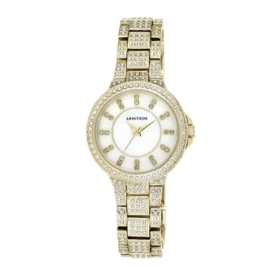 Armitron® Now® Womens Gold-Tone Crystal Accent Watch 75/5317MPGP