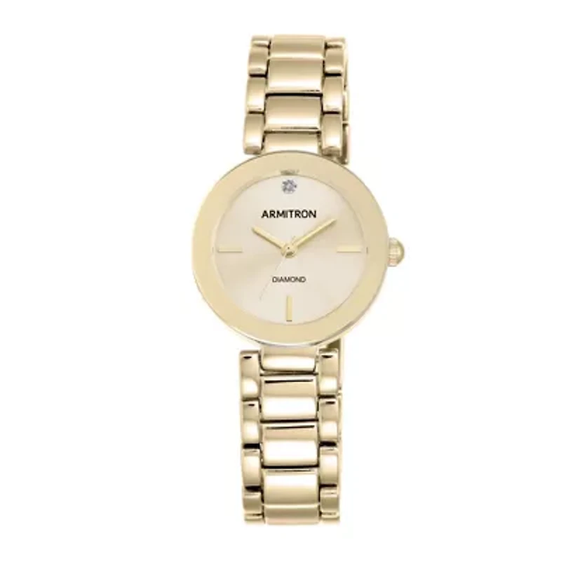 Armitron® Now® Womens Gold-Tone Band Champagne Dial Bracelet Watch 75/5374CHGP