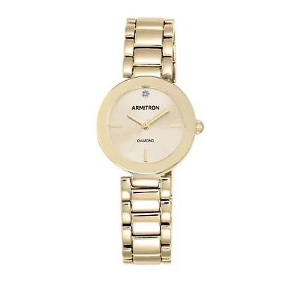 Armitron® Now® Womens Gold-Tone Band Champagne Dial Bracelet Watch 75/5374CHGP