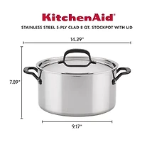 KitchenAid 5-Ply Clad Stainless Steel 8-qt. Stockpot