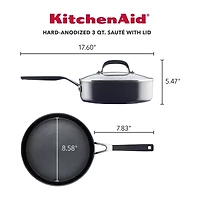 KitchenAid Hard Anodized 3-qt. Non-Stick Saute Pan