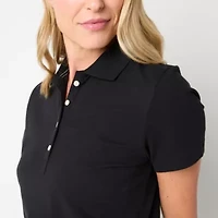 St. John's Bay Tall Womens Short Sleeve Polo Shirt
