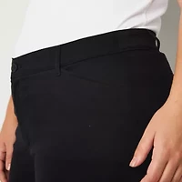 St. John's Bay Secretly Slender Womens Plus Straight Mid Rise Capri Pant