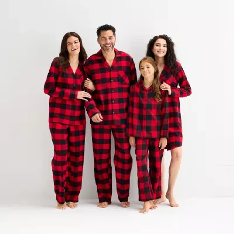 North Pole Trading Co. Buffalo Check Mens Flannel Long Sleeve 2-pc. Matching Family Pajama Sets