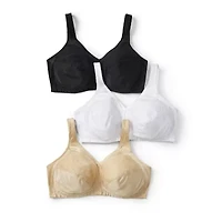 Underscore Fashion Plus Comfort Lace Trim Unlined Wireless Full Coverage Bra