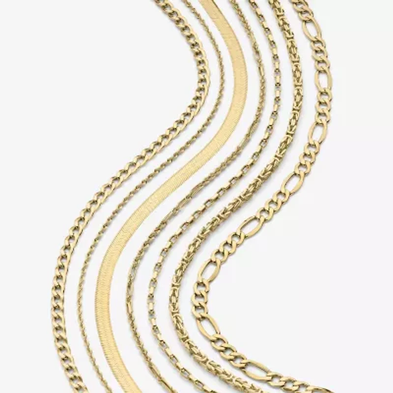 Unisex Adult 10K Gold 24 Inch Rope Chain Necklace