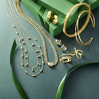 Gold Addiction Womens 10K Gold 17 Inch Paperclip Chain Necklace