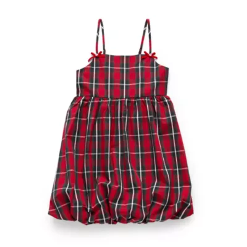 Jingle Ball Girls Sleeveless Plaid Empire Waist Dress