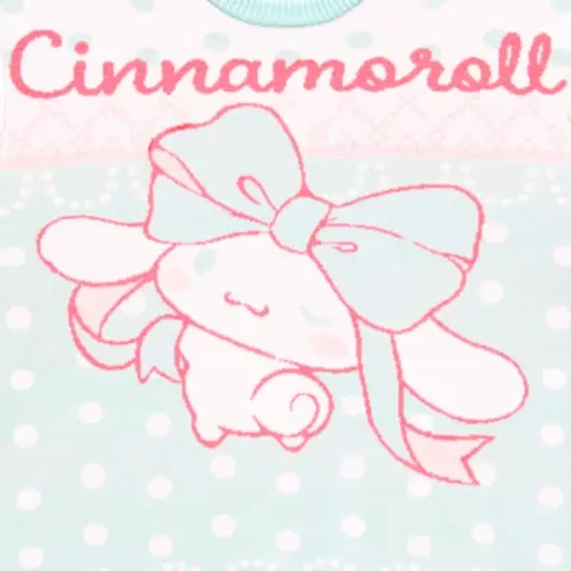 Juniors Cinnamaroll Intarsia Womens Crew Neck Long Sleeve Hello Kitty Pullover Sweater