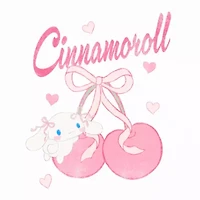 Cinnamoroll Boyfriend Womens Juniors Crew Neck Short Sleeve Regular Fit Hello Kitty Graphic T-Shirt