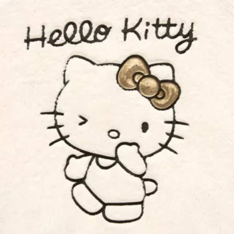 Hello Kitty Girls Night Out Faux Fur Womens Juniors Fleece Midweight Bomber Jacket